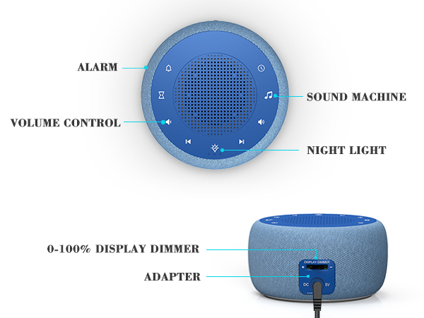 Sound machine alarm clock