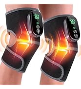 HOMRELEXA Cordless Heated Knee Massager, 3-in-1 Heating Pad with 3 Vibration and Heating Mode, Au...
