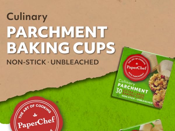 PaperChef parchment bags, cooking bags, oven-safe, non-stick, meal prep, 12 pack