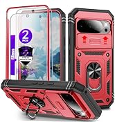 YmhxcY for Pixel 10 Pro XL Case with Camera Cover Slider, 2*Tempered Glass Screen Protectors,Buil...