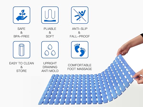 Matace Bathtub Shower Mat Anti Mold