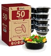 Reli. (50 Pack) 16 oz. Meal Prep Container Bowls - Reusable 16 oz Meal Prep Bowls/Food Containers...
