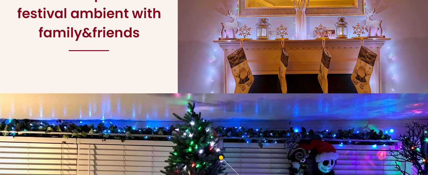 multicolor string lights