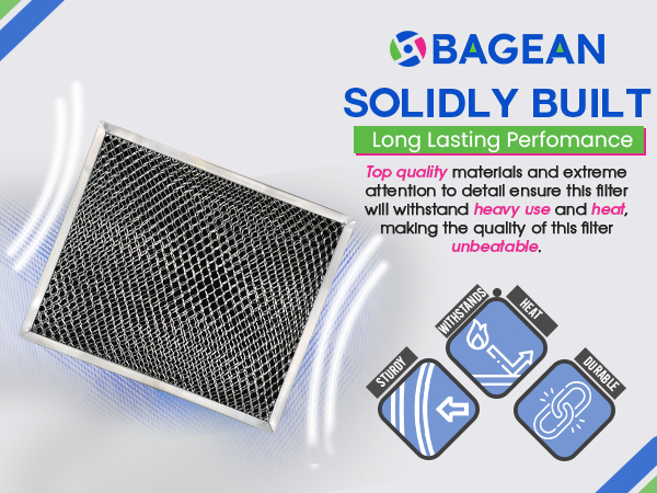 A Broan range hood filter displayed on a nice background