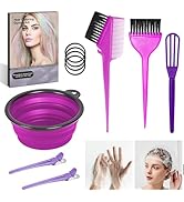 ROOHUA 12 Pcs Hair Coloring Kit - Professional Hair Dye Tools for Home Salon Use with Bowl, Brush...