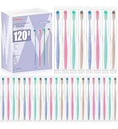 Fresings 120-Pack Disposable Toothbrushes Individually Wrapped, Soft Bristle Bulk Travel Toothbru...