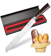 imarku Bread Knife, German High Carbon Stainless Steel Professional Grade Bread Slicing Knife, 10...
