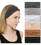 IVARYSS Headbands for Women Non-Slip, Twist Knotted Stretchy Hair Bands Yoga Running Workout Fash...