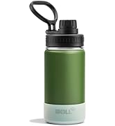 Mollcity 12 oz Water Bottle for Kids School-Reuasble Stainless Steel Vacuum Insulated Wide Mouth ...