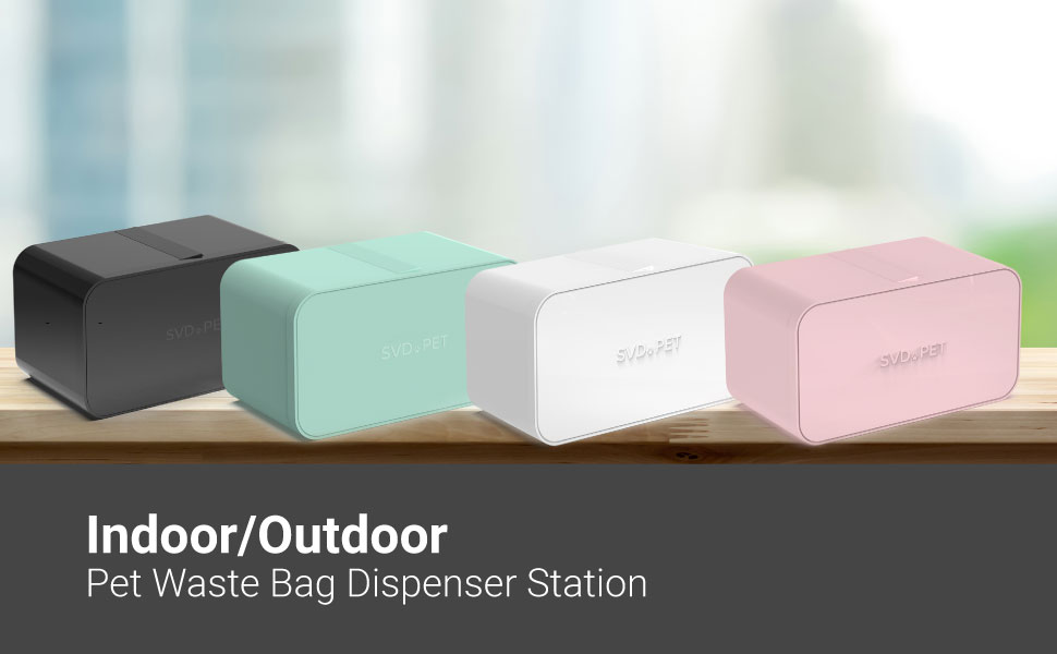 Indoor/outdoor pet waste bag storage station
