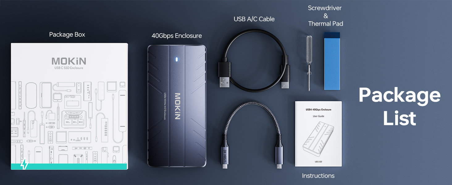 40Gbps M.2 NVME SSD Enclosure