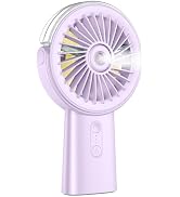 Otlonpe Misting Fan Portable Fan with Mist,Small Handheld Fan 4000mAh Rechargeable Fan,Water Spra...