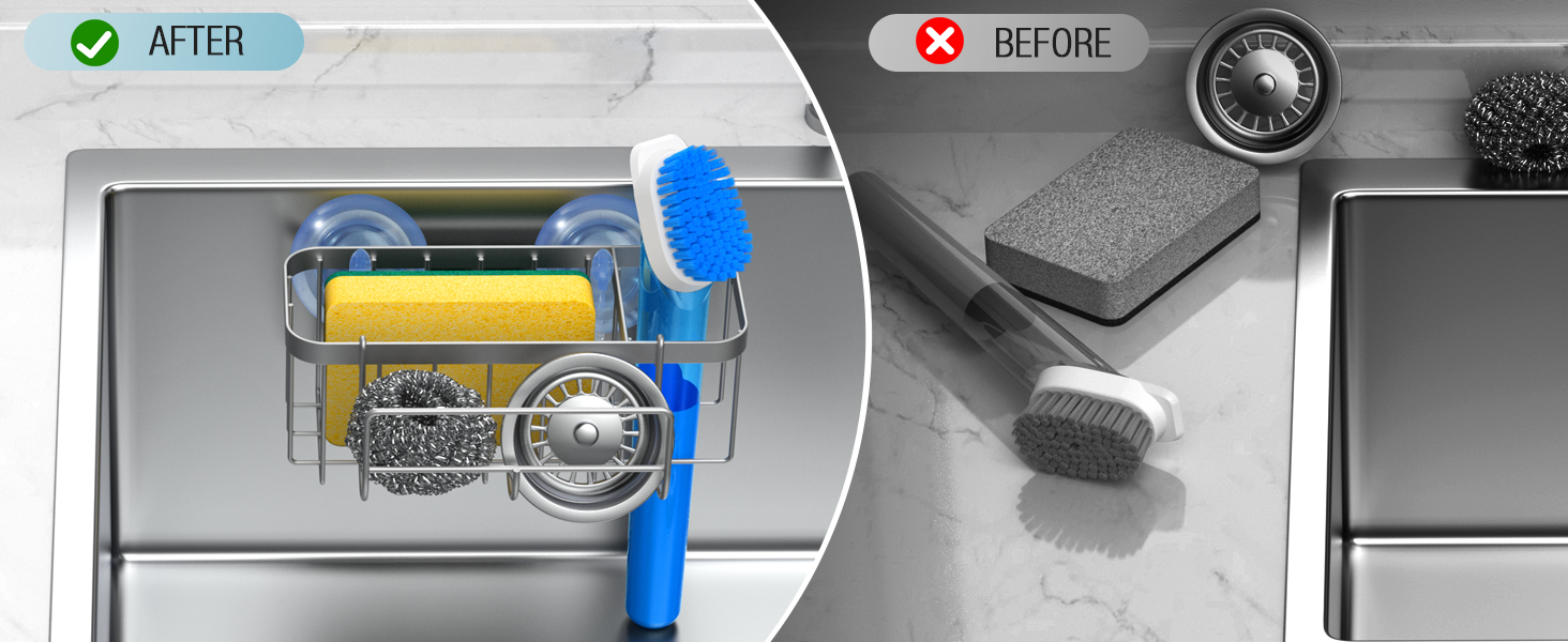 sink organizer rack for kitchen