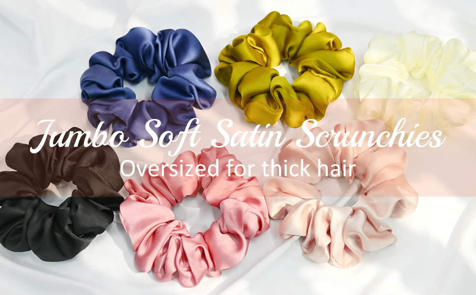 oversized scrunchies for thick hair
