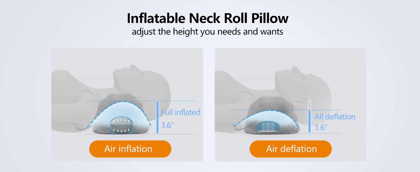 Inflatable Neck Roll Pillow