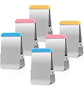 Bag Clips for Food, 6 Pack Metal Chip Clips with Colored Silicone, Heavy Duty Chip Bag Clip with ...