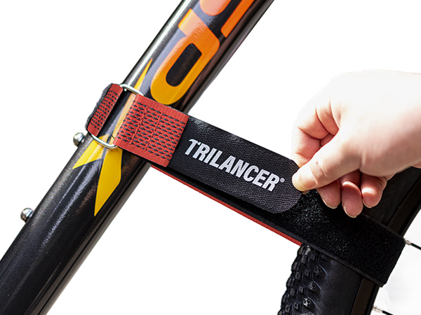 Trilancer Adjustable Bike Wheel Stabilizer Strap with Hook and Loop for Car and Wall Mount