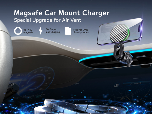 Car Phone Charger Mount Holder Stand Fast Charging