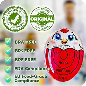 Nobleegg Timers do not contain any BPA, BPS, BPF