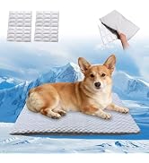 GooCare 2-in-1 Cooling Mat 16"x26" for Small Dogs (Corgis, French Bulldogs), Cats, Q-Max>0.4 Ice-...