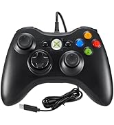 NBCP Wired Controller – Compatible with Xbox 360, Xbox 360 Slim & PC Windows 7/8/10, with Dual Vi...