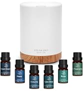 ASAKUKI Essential Oil Diffuser, Aromatherapy Cool Mist Home Humidifier with 7 LED Color Changing ...