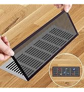 8pcs Floor Vent Mesh Covers, 5.5x12" Magnetic Air Vent Screen Register Trap, Rectangle PVC Floor ...