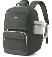 LOVEVOOK Laptop Backpack for Women with Large Capacity Cup Pocket, 15.6 inch Work Purse Travel Ba...
