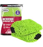 AIDEA Car Wash Mitt Microfiber, 2PK Green