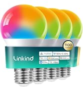 Linkind Matter Smart Light Bulbs 5GHz, Compatible with Alexa/Apple Home/Google | UltraColor 1100L...
