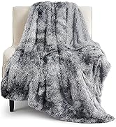 Bedsure GentleSoft Fluffy Fuzzy Faux Fur Throw Blanket for Couch, Soft Sherpa Fleece Cozy Gifts f...