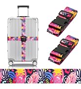 Gutsdoor Colorful 2 Pack Luggage Straps for Suitcases Travel Belt Connector Holds Suitcase Add a ...