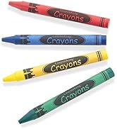 CrayonKing 3,000 Bulk Crayons (3,000 Individual Crayons in 4 Colors: Red, Blue, Yellow, Green) Re...
