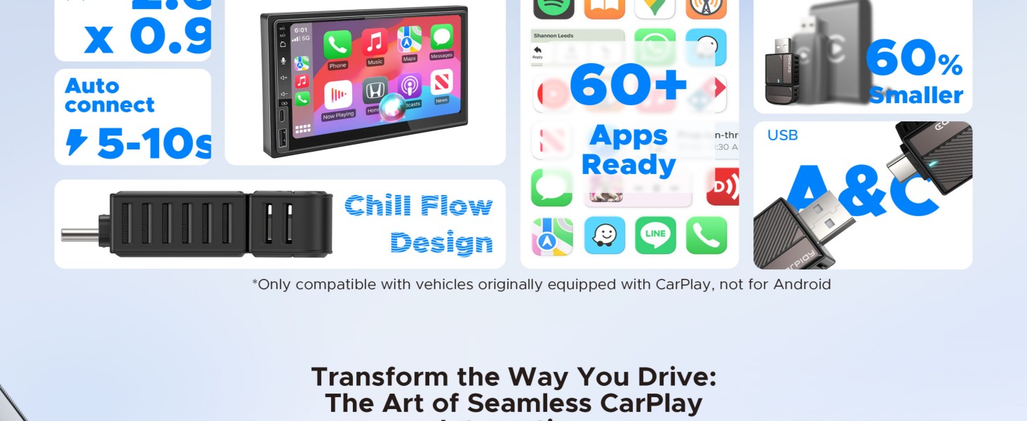 apple carplay wireless adapter; wireless apple carplay adapter 2024; iphone wireless carplay adapter