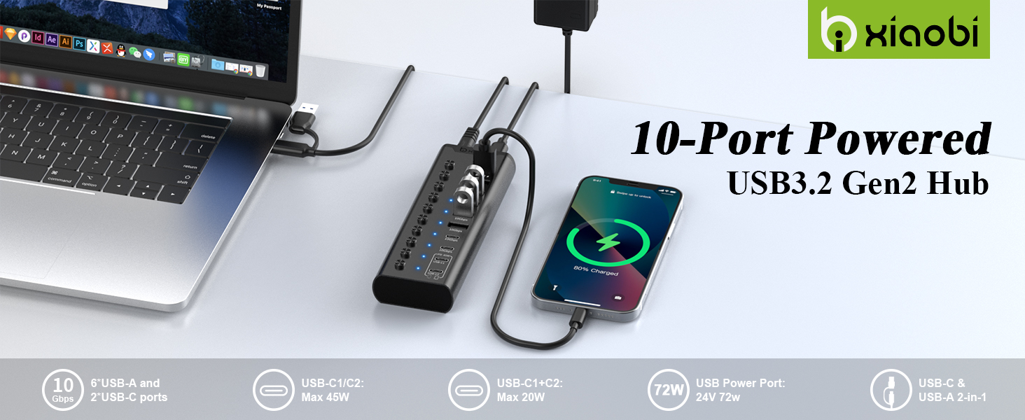 usb hub for laptop usb c hub powered