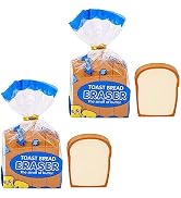 Rosojodg 2PCS Toast Bread Eraser, Rectangular, White, Plastic, Rubber, Cartoon Theme, ERASER, Pen...