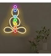 Seven Chakras Meditation Neon Sign Custom Yoga Studio Logo LED Sign Chakras LED Neon Pilates Stud...
