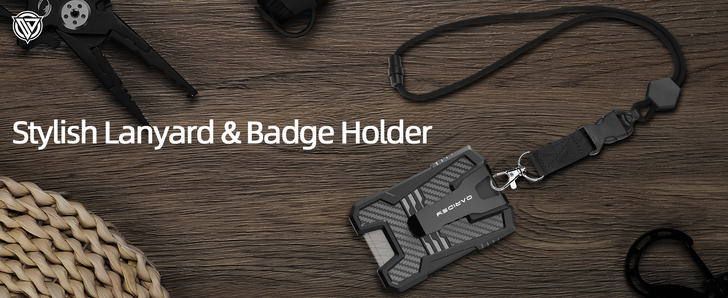 badge holder with lanyard