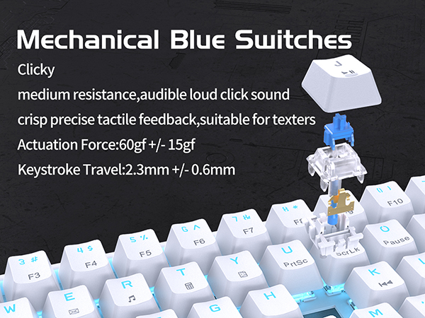 mechanical keyboard blue switches