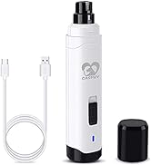 Casfuy Dog Nail Grinder Upgraded - Professional 2-Speed Electric Rechargeable Pet Nail Trimmer Pa...