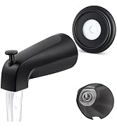 Enhon Universal Bathroom Tub Spout with Metal Tub Spout Cover Ring, 5 1/4 Inches Reach Wall Front...