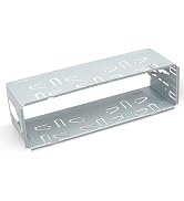 NuIth Universal Single Din Stereo Radio Replacement Fitting Cage Kit, 1 Din Installation Kit, Met...