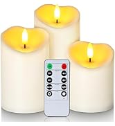 Homemory Flameless Candles, LED Candles, Battery Operated Candles, Outdoor Waterproof with Remote...