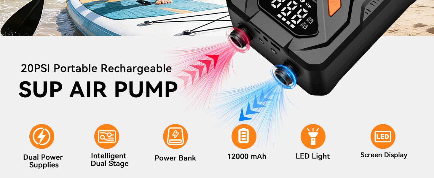sup pump electric rechargeable