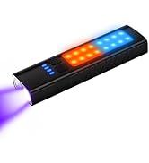 Rechargeable EDC Flat Flashlight with COB Light, UV Light & Super Bright LED Portable Pocket ligh...
