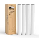 PAPRMA 8.5 x 11 inch Thermal Paper 4 Rolls Quick-Dry US Letter Size Thermal Printer Paper White 1...