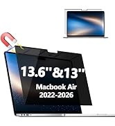 Halloive Magnetic Privacy Screen Protector for MacBook Air 13.6/13 Inch (2022-2026, M2, M3,M4,M5)...
