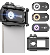 APEXEL 3-in-1 Phone Microscope Lens, PhoneMicro 5 Series 100X/200X/300X Phone Micro Lens for Andr...