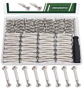 Bemaka 130PCS M4 Furniture Joint Connector Bolt & Cap Nut Kit, Furniture Screw Bolts Cabinet Pane...