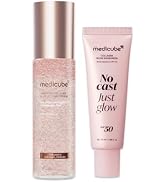 medicube PDRN Sun Care & Glow Duo: Pink PDRN Collagen Jelly Mist Serum and Collagen Sunscreen | S...